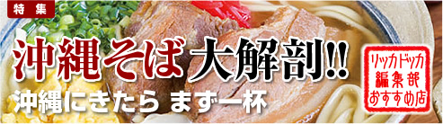 沖縄そば大解剖！！　沖縄にきたらまず一杯
