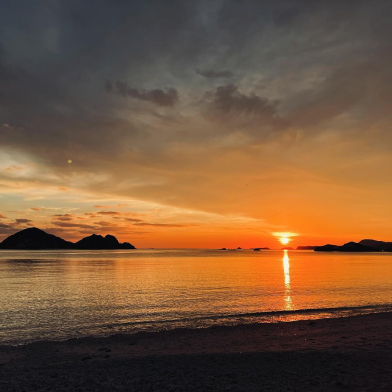 阿波連ビーチ　夕日