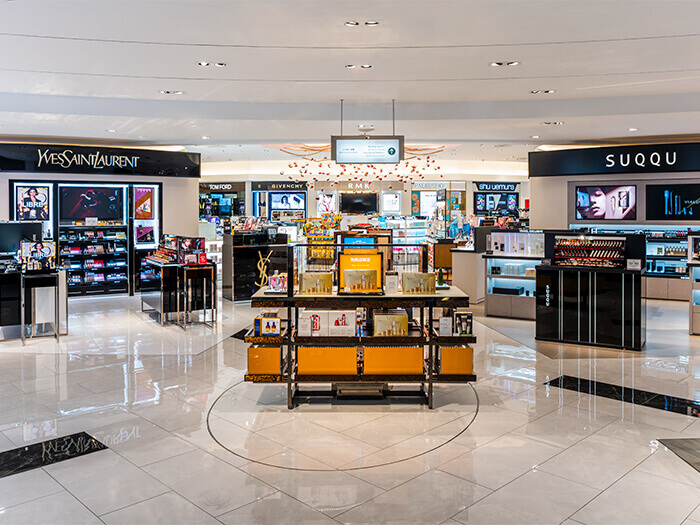 A great selection of latest cosmetics and duty-free exclusive products.