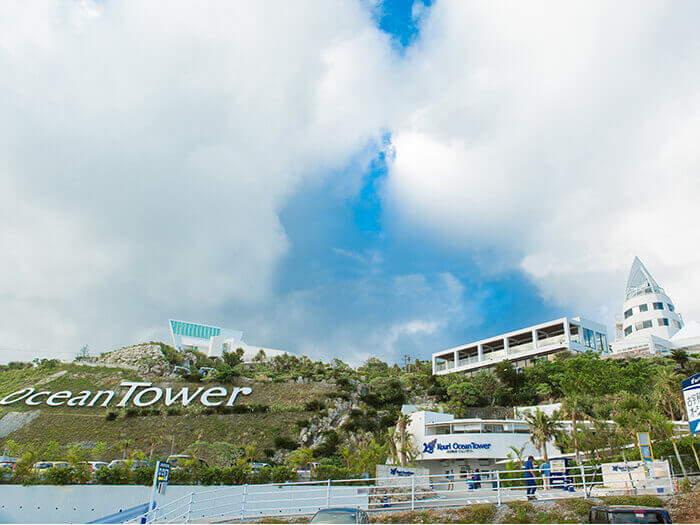 海拔82公尺高的白色展望台，地處可將古宇利大橋盡收眼底的絕佳位置