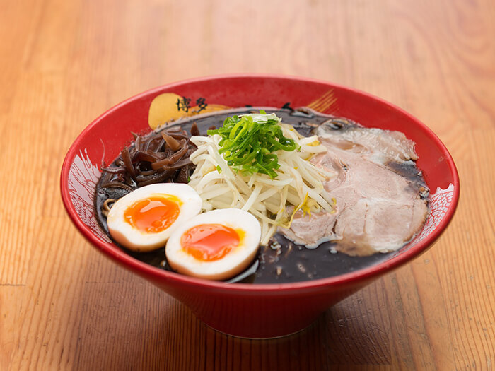 The Black ramen is mixed with fried garlic oil which provides a nice accent of depth to the broth.