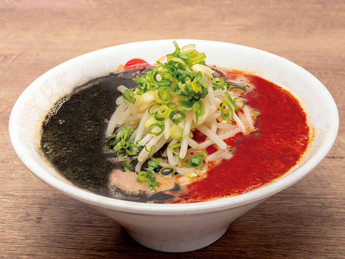 Enjoy 3 different flavors in 1 bowl! Ryukyu Black Fire Ramen will sure surprise you both visual and flavor wise.