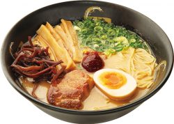Tonkotsu (pork bone) soup is their specialty! The　most popular dish on the menu is “build-your-own ramen，” allowing you to choose your own particular firmness of noodles， richness of soup， and 4 out of 8 kinds of toppings (¥850).