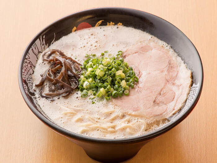 Signature tonkotsu ramen can also be ordered in half-portion size. Suitable for ladies and children.