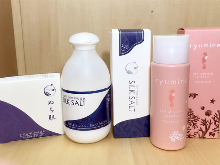 You can use Nuchimaasu Silk Salt for facial massages as well as a bath salt.