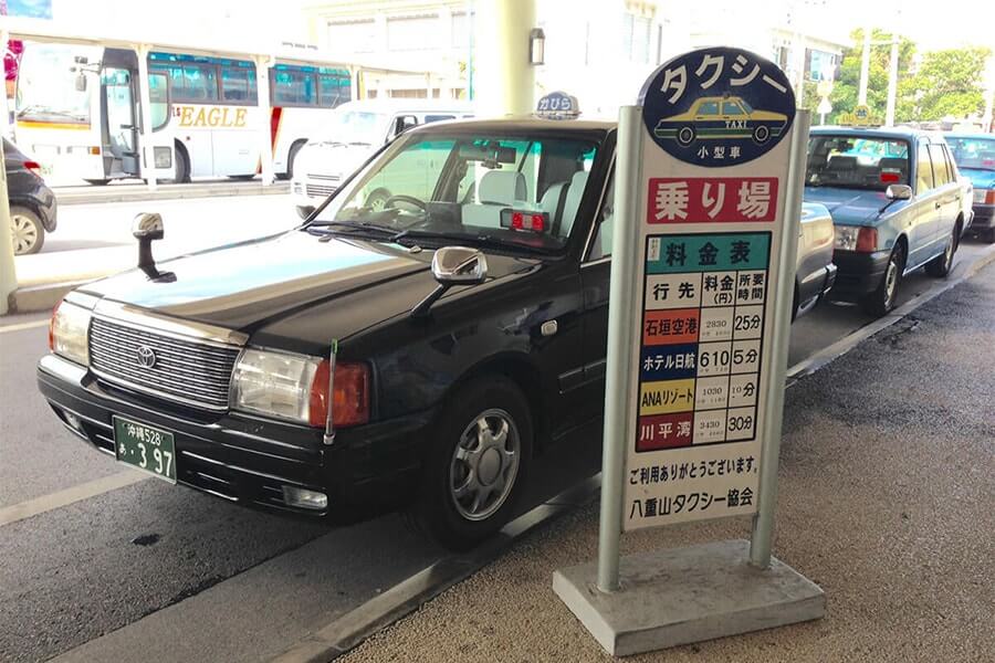 從石垣島港口的計程車搭乘處出發
