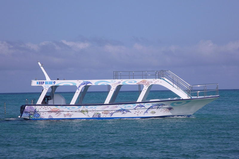 グラスボートで、沖縄の豊かなサンゴ礁の海を観察しよう