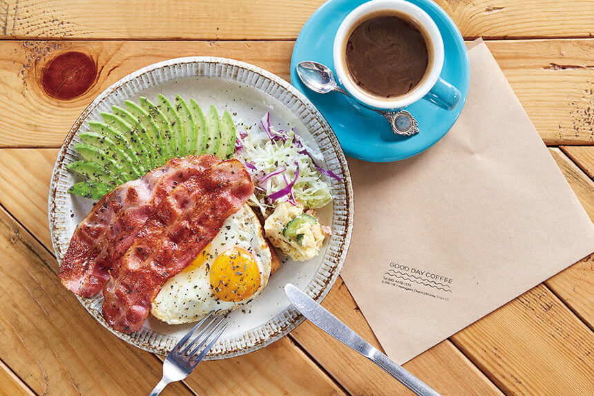 沖縄にいながらも、海外に来たような気分を味わうことができる「GOOD DAY COFFEE」の人気ナンバーワンは「GOOD DAY BREAKY」