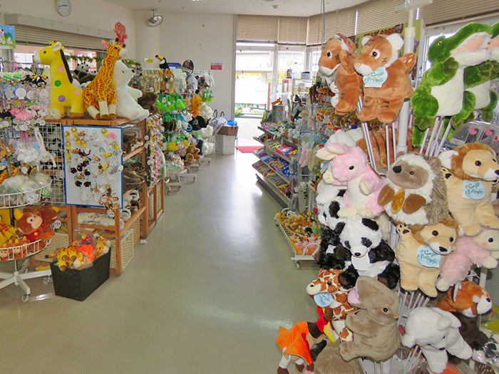 In Okinawa Zoo & Museum, a variety of original goods are sold in stores.